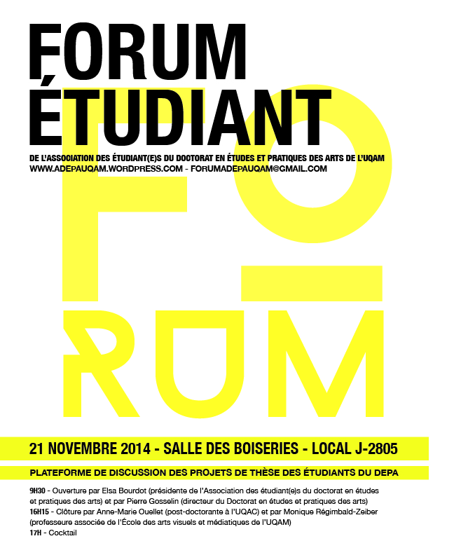 Forum Étudiant, 2014